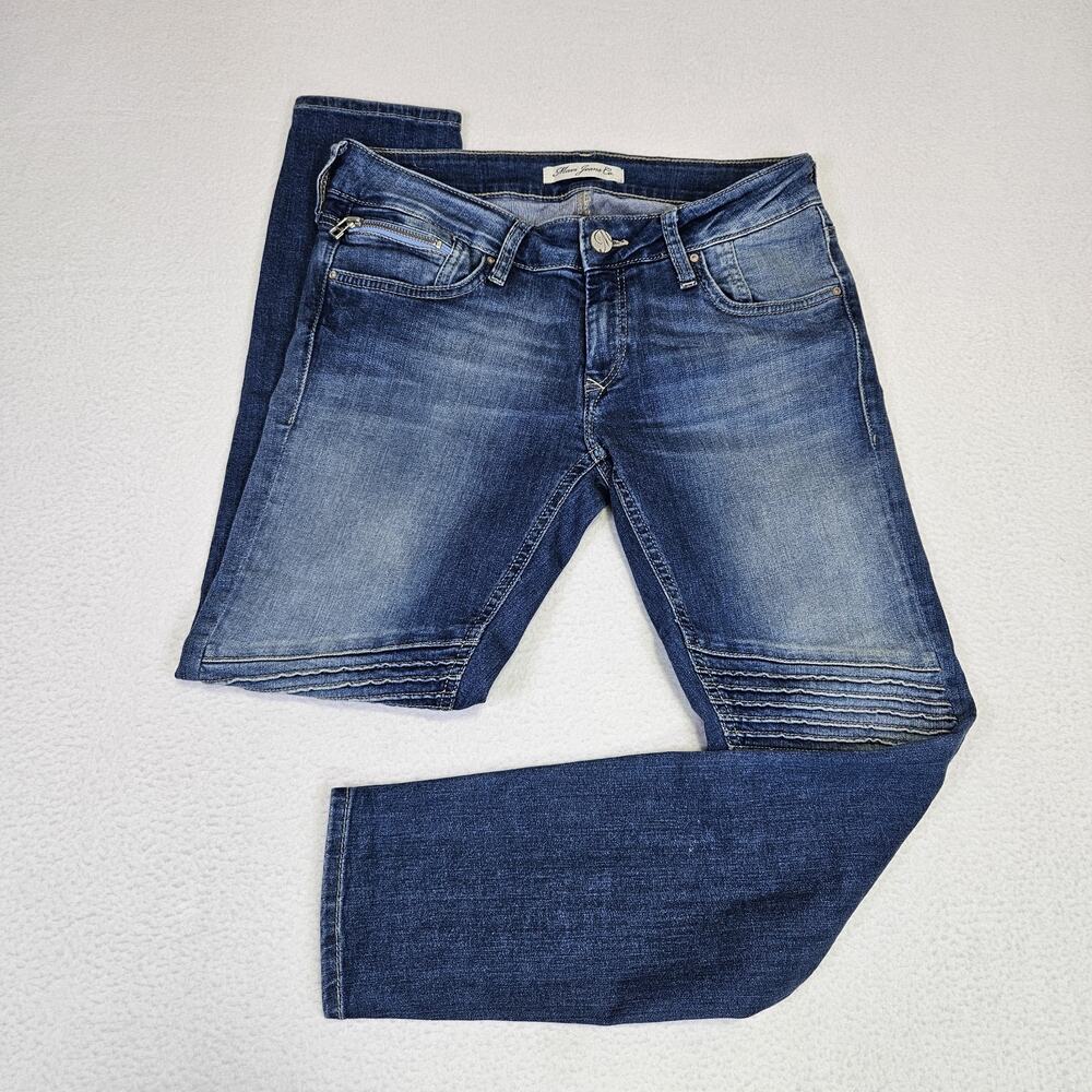 Mavi Aura Moto Jeans Womens 28 Low Rise Skinny Blue Biker Casual Stretch Denim